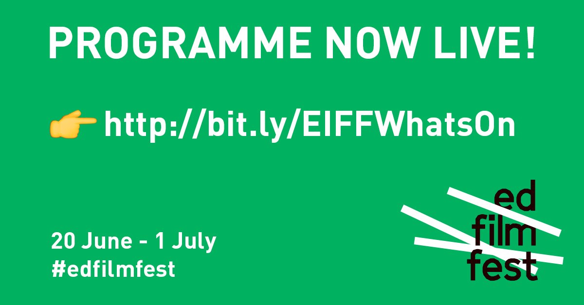 Full #edfilmfest Programme on site now 👉 bit.ly/EIFFWhatsOn