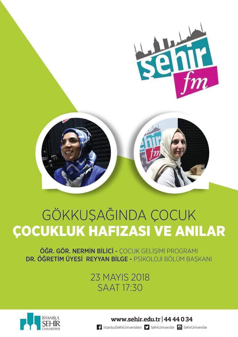 sehir_fm's tweet photo. Üniversitemizin değerli hocaları Nermin Bilici ve konuğu @ReyyanBilge ile “Gökkuşağında Çocuk” bu akşam saat 17.30’da Şehir FM’de! Sakın Kaçırmayın! https://t.co/KSy53Punbk