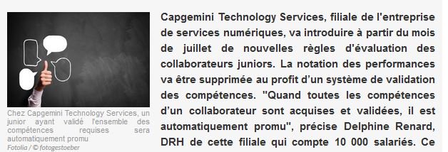 AEFsocial_RH's tweet photo. Une filiale de @capgeminifrance supprime les notes de performance et passe à la validation de compétences pour ses juniors https://t.co/KRPK4qTDWk https://t.co/W69aZf8W4h
