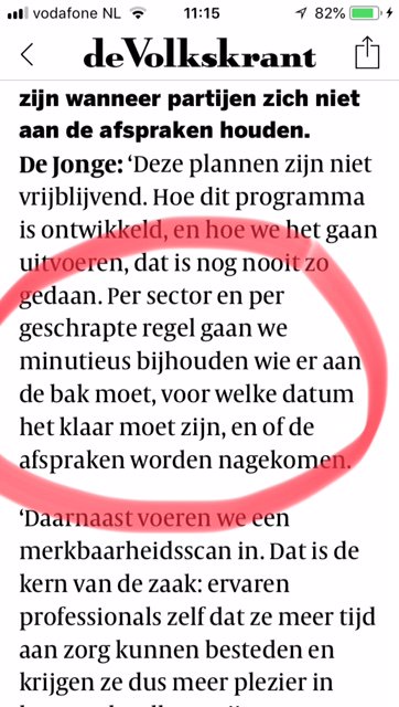 Minister De Jonge over hoe je Het Monster van de Zorgbureaucratie een kopje kleiner maakt: