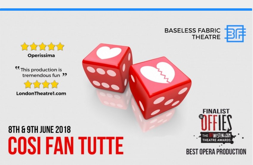 Opera comes to <a href="/MertonArtsSpace/">Merton Arts Space</a> in Wimbledon Library on 9 June. <a href="/BaselessFabric/">Baseless Fabric</a> present an immersive, fun performance of Cosi Fan Tutte in English – suitable for all. Now booking: ow.ly/bVgI50hpiWA
#SWLondon #operainlondon