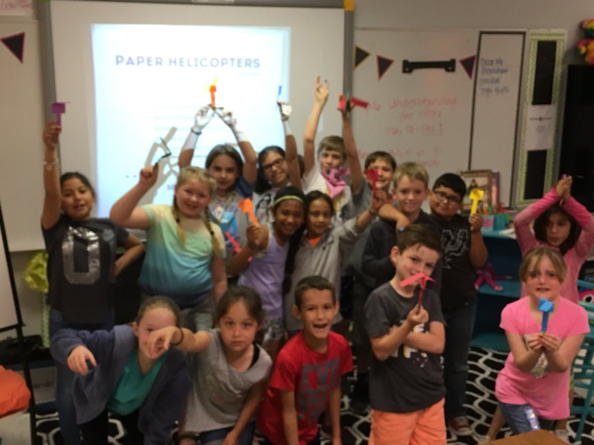 Procedural writing &amp; How-To projects - all student-taught! We learned how to make ppr helicopters! @ASE_Mavericks <a href="/ASE_3rdGrade/">Roberta Kijanka</a> #engagement