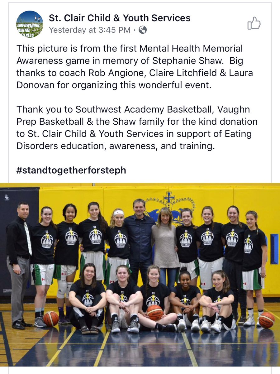 swacademywbb's tweet photo. Thank you for such a tremendous opportunity and important cause. #standtogetherforsteph. @st_clair_child_and_youth @VaughanSSPREP @OntarioSBA https://t.co/sizU8DOodf