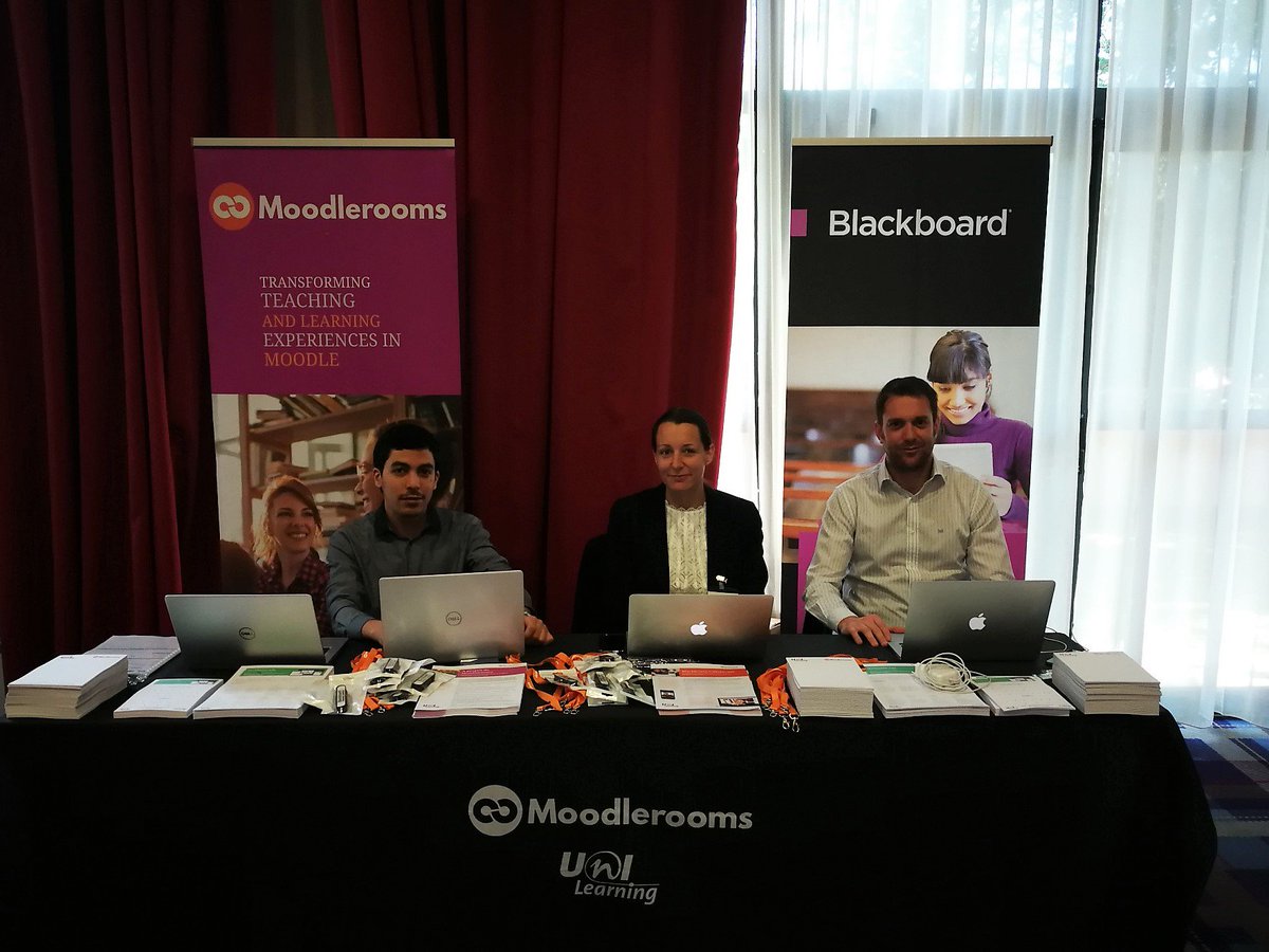 UNILearningFR's tweet photo. Assises du @CSIESR | Jour 2. Venez découvrir les solutions phares de @Blackboard : Ally, @Moodlerooms et X-Ray Analytics. https://t.co/ag1MB5xNV7