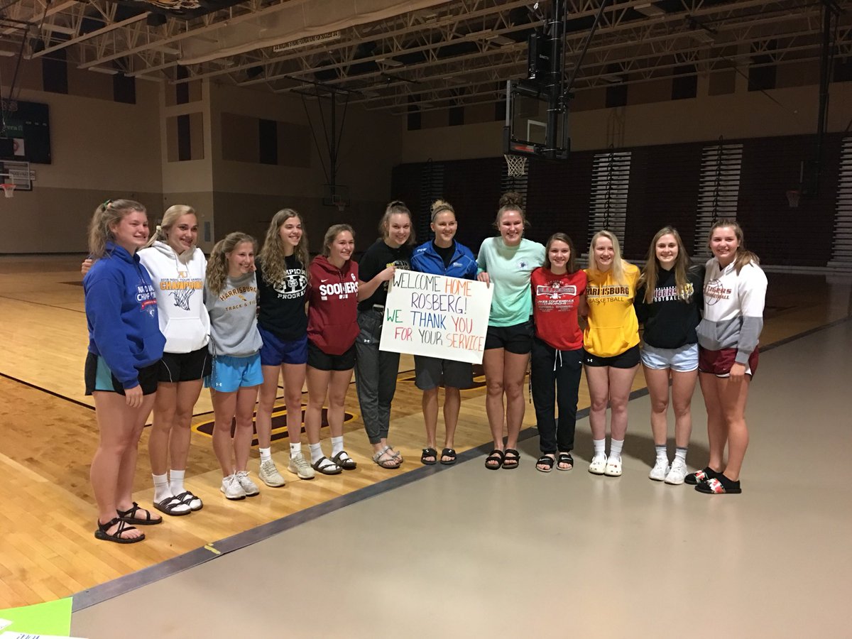 HHStigerhoops's tweet photo. Our kids had a surprise welcome home get together for Coach Rosberg today! https://t.co/kJ5GbAvNte