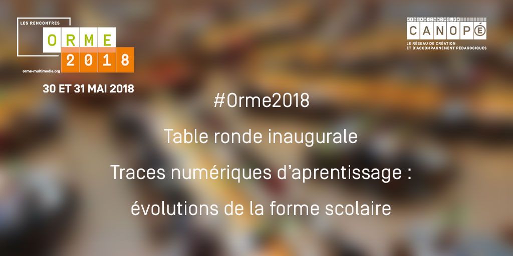 ORME2's tweet photo. Dans la continuité des échanges menés lors d'#ecriTech9, #Orme2018 interrogera également la #FormeScolaire lors de la table ronde inaugurale "Traces numériques d'apprentissage : évolution de la forme scolaire" avec M. Epstein, G. Nivoix et J. Ziegler !
https://t.co/K7S2ccIf3Q https://t.co/TlS8kAwdpp