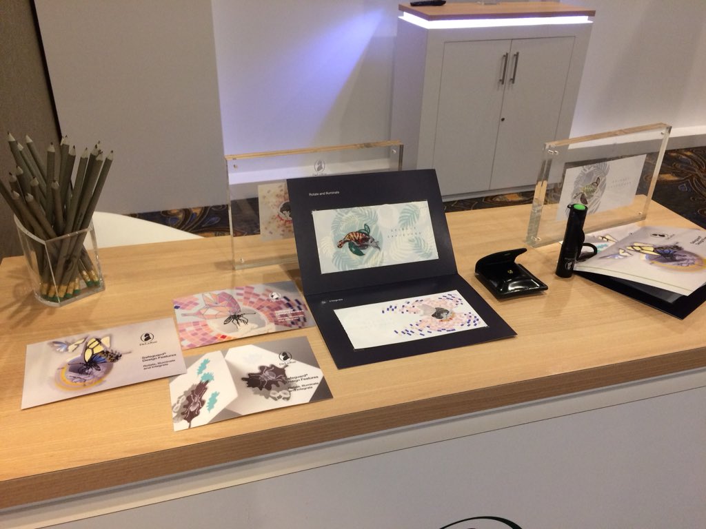 DeLaRuePlc's tweet image. Day two of #BanknoteConference2018 - remember to visit the State Room to see our latest Banknote innovations and also hear more from our #Counterfeit, #Design and #Analytics experts!