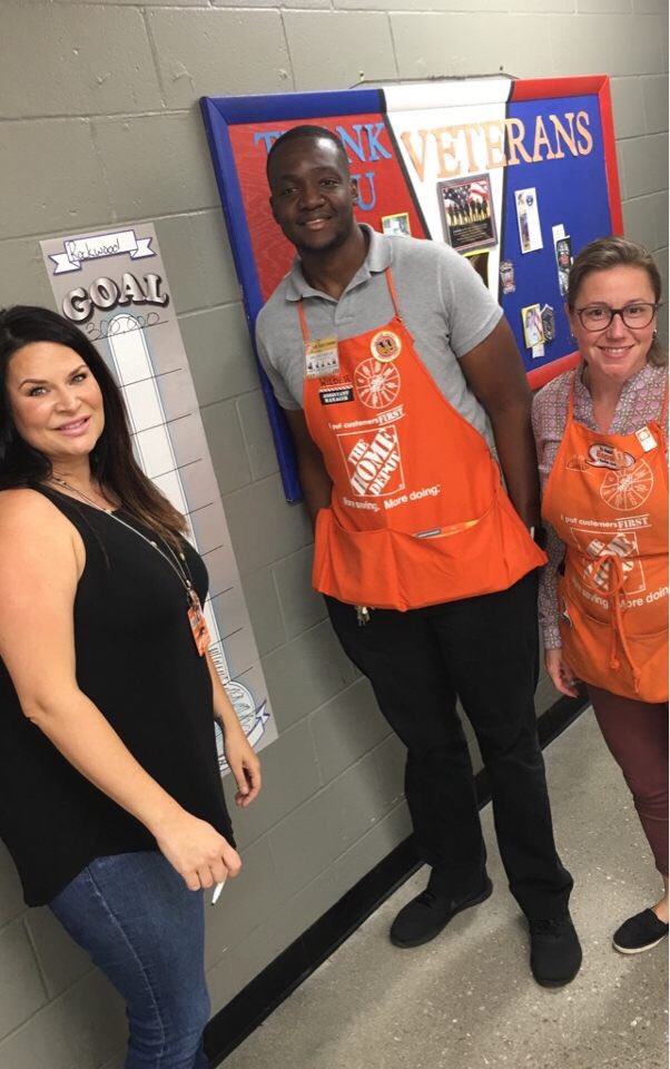 Sales tracking thermometers going up in South Florida! 💰🌡💰  
Shannon Beck at store #280 with Wilder and Chris! 
#goals #mercuryrising #hardwork #welovehomedepot 🧡#RockwoodShutter  💚