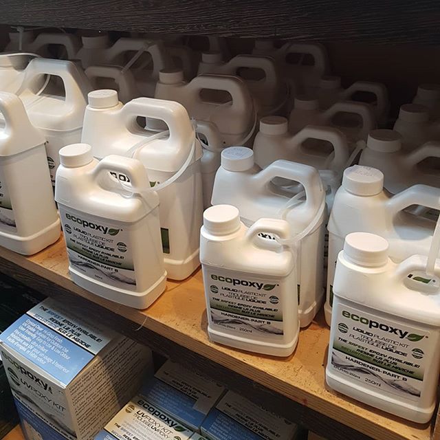 New shipment of @ecopoxy liquid plastic in, including these 750ml kits! Perfect for testing and smaller jobs! #amforloversofwood #woodsource #woodworking #rivertable #ecopoxy #livedgewood #epoxycasting #epoxyart