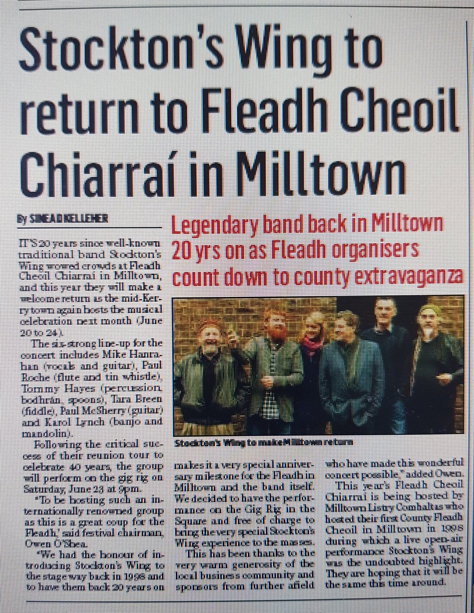 Stockton's Wing return to Milltown after 20 years #fleadh2018 #milltown #trad <a href="/stocktonswing1/">stocktonswingmusic</a>