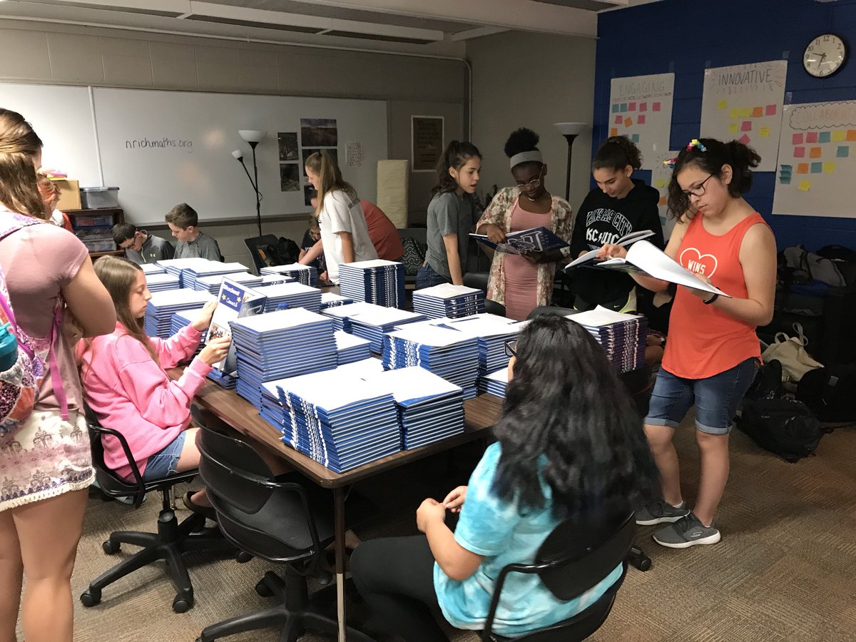 drklinzing's tweet photo. @WRidgeMS #Yearbook piles are ready for delivery tomorrow. Thanks #EngagingSs in Intro to Journalism! You’ve done a great job this year! https://t.co/P5g6DL9n2O
