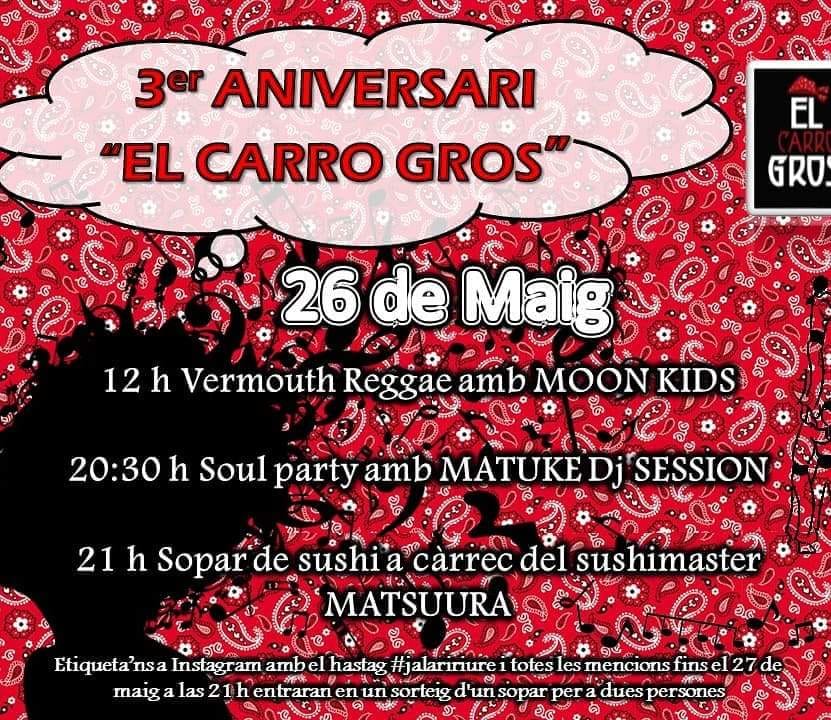 El Carro Gros fa anys, i per celebrar-ho el Jun al maig fa sushi. Quin lio de mesos. Ja és primavera al Poble-sec! #castellers <a href="/Jun_bcn/">Jun Matsuura</a> <a href="/EudaldXXL/">Eudald</a> #jalaririure