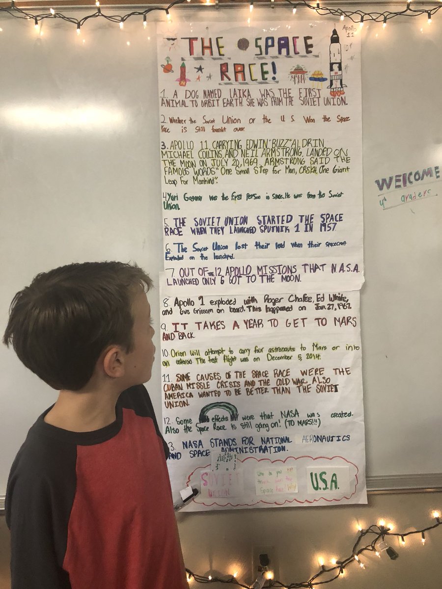 History coming alive! 4th graders are wowed by our visit to the 5th graders’ “Day at the Museum” exhibits! #resunique