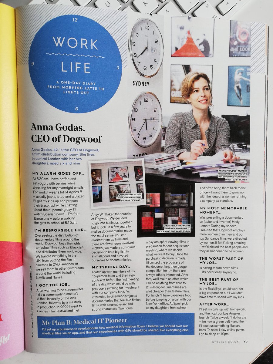 FFilmLeaders's tweet photo. Great to see Anna Godas, CEO of @Dogwoof and our #FFL9 guest talking all things documentary and distribution on the Work/Life page of @StylistMagazine today! Grab a copy if you can 🎬✨🎥 #womeninfilm https://t.co/920NztC2zN