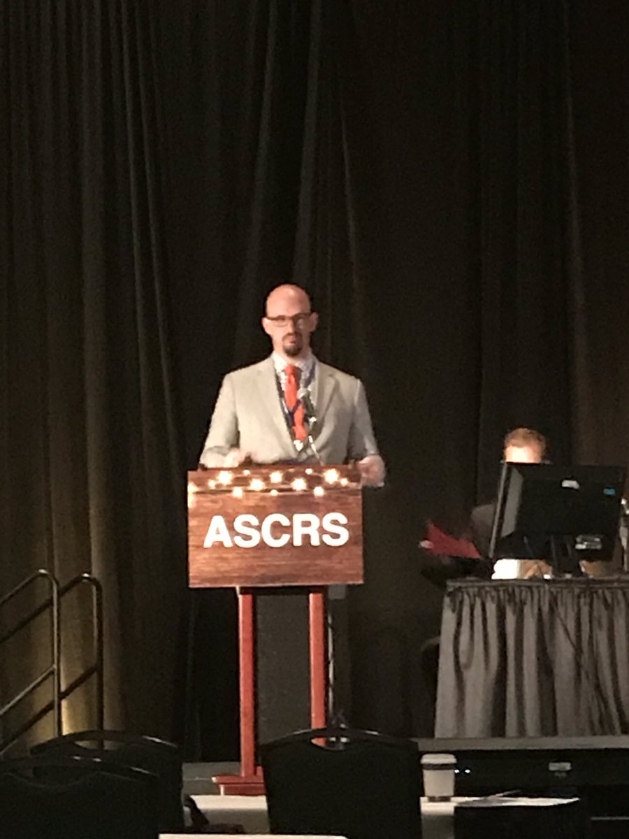 Watching <a href="/IU_Surgery/">Indiana Surgery -Indiana Univ School of Medicine</a> Chief of General Surgery Don Selzer give an invited lecture at #ASCRS18