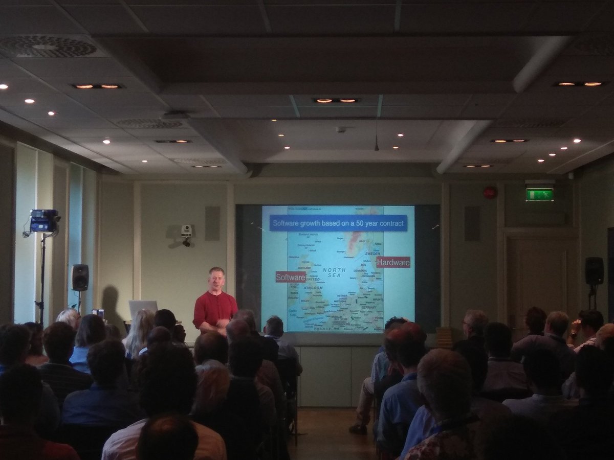hipeac's tweet photo. #Compiler engineers will play a key part in the new #hardware / #software contract post #MooresLaw says Michael O'Boyle @InfAtEd while HiPEAC coordinator @kdbosche @ugent is reflecting on how technology has transformed society - and even the human brain https://t.co/r7OWfOMWcP