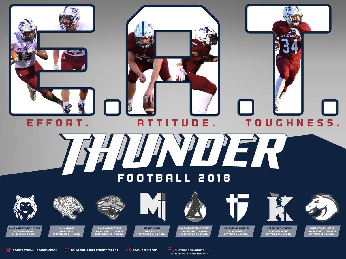 2018 season is almost here! #212º #E.A.T.  <a href="/SJA_Gameday/">St. James Thunder Athletics & Activities</a> <a href="/SJAFOOTBALL/">St. James Football</a> @Thunder_NTWRK <a href="/SJAFootballAlum/">SJA Football Alumni</a>