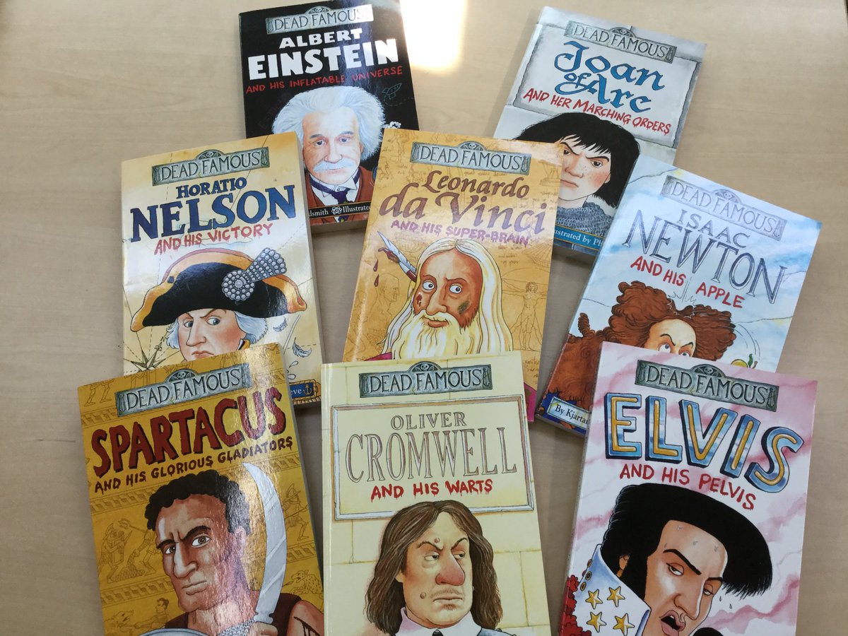 We've had new donations to the library today. Any fans of Horrible Histories would love the Dead Famous series. Visit the library and check them out today!