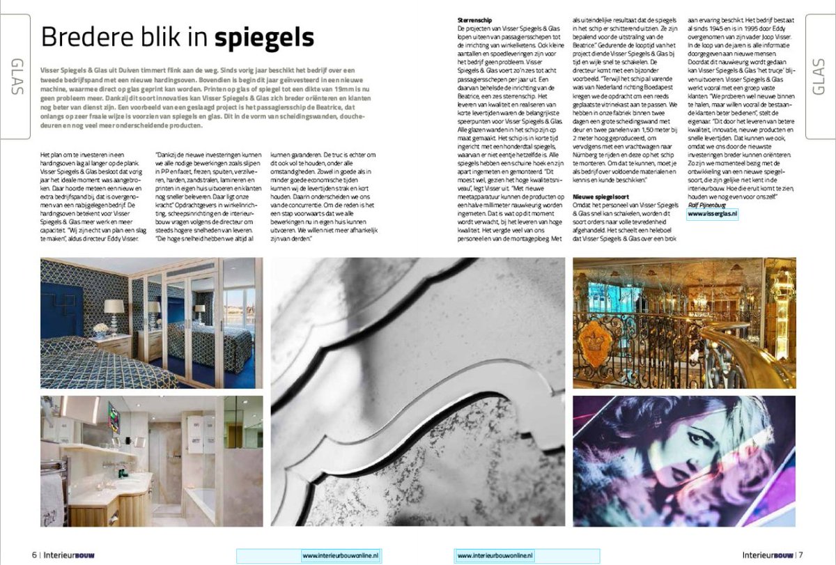 Een mooi stuk in het vakblad Interieurbouw!
