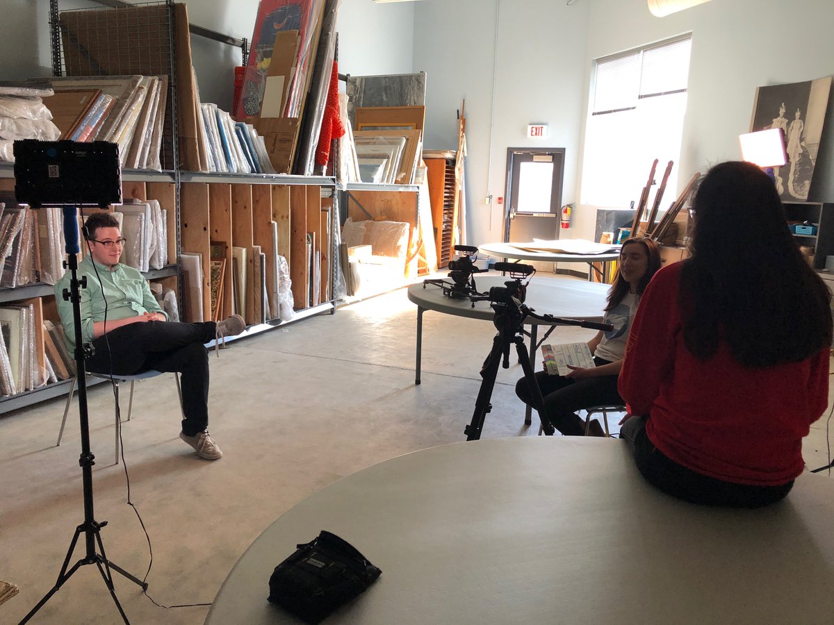 WWUProject's tweet photo. .Here are a few pics from the last #walkwithusproject meeting @dgtltimmins. Thanks again Tyler! We learned about the 2 camera setup for interviews, how to make cuts to video in Adobe Premiere Pro and lighten up panospheres in Adobe Lightroom for @googlemaps. https://t.co/mS2VYwWpHp