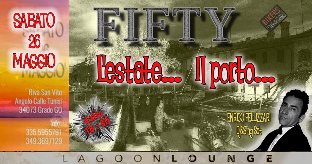 RmRobimarin's tweet photo. Sabato 26 Maggio dalle ore 18:30 ritorna al Fifty di Grado , Enrico Pellizzari . Vi aspettiamo per l'inizio di una fantastica estate . https://t.co/IO58vgbsvM