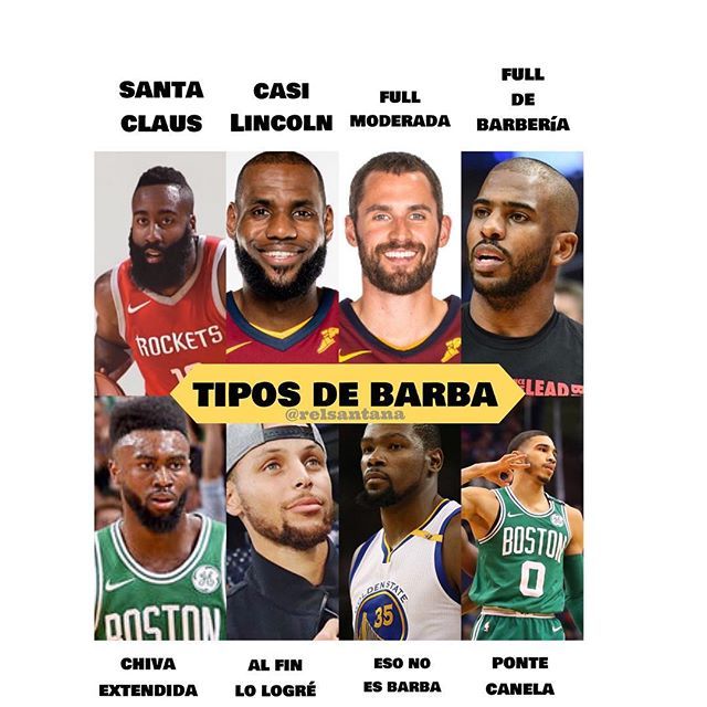 relsantana's tweet photo. CuΓ‘l es la tuya (de tu pareja)? @dominicanbeardclub #staybearded
#beard #beardtypes #jamesharden #lebronjames #kevinlove #chrispaul #jaylenbrown #stephencurry #kevindurant #jaysontatum
#rockets #cavs #warriors #celtics https://t.co/UT0X5suEHm https://t.co/N1O1ZegbXe