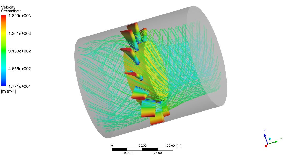 AdnanijazCh's tweet photo. Steady state #Simulation of "Axial Turbine" using #ANSYS #CFX. For turbulence, shear stress transport model is used. Simulation result files can be downloaded from here https://t.co/AjrxwKTtMZ
#cfd #Mechanical #Engineering #FreeSimulation @FetchCFD #CFDLibrary #FreeDownload https://t.co/mVQP9qDBHW