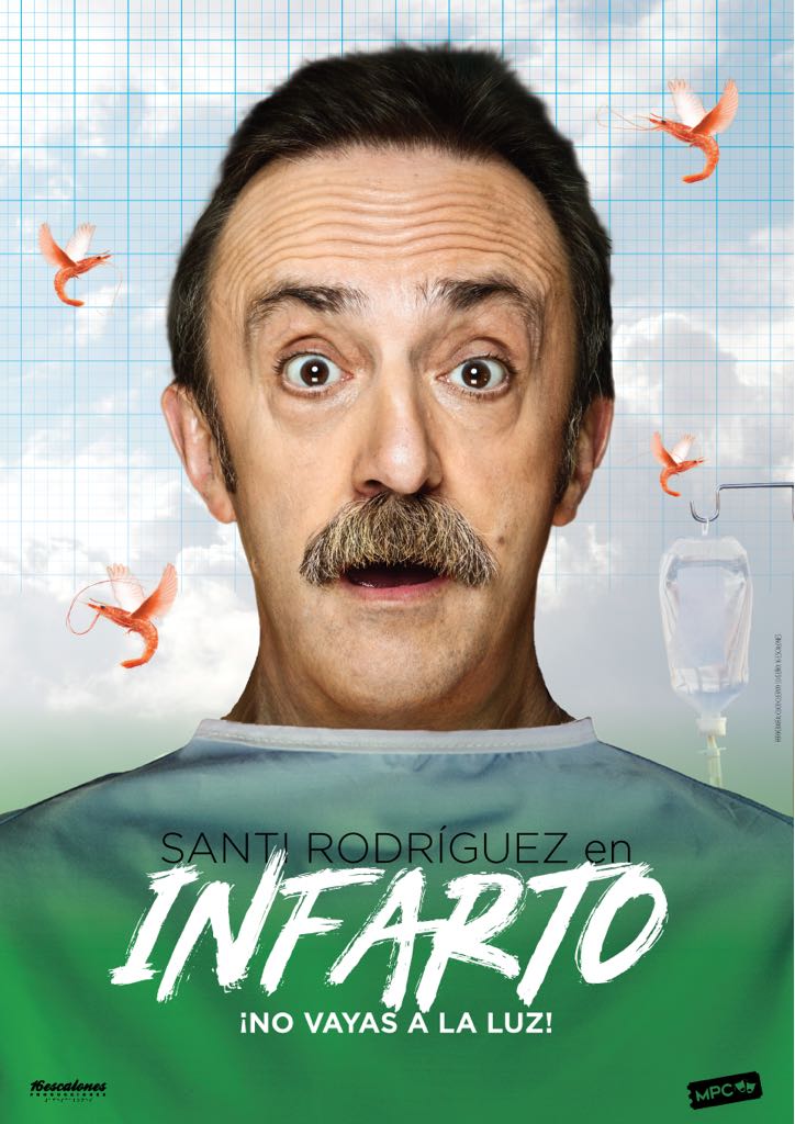 SANTI RODRIGUEZ  INFARTO  NO VAYAS A LA LUZ!
Viernes, 05 de Octubre - 21h en Palacio de Congresos.
Precio: 19,50e y 17,50e
Venta: Teatro Isabel la Católica y en
taquillagranada.com