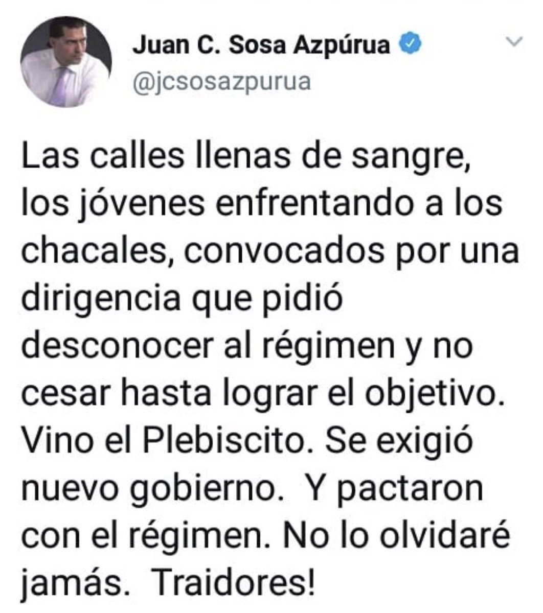 julioducharne's tweet photo. Totalmente cierto, #Venezuela tiene que salir tanto del gobierno como de esta oposición.... https://t.co/7Q3l8splj7
