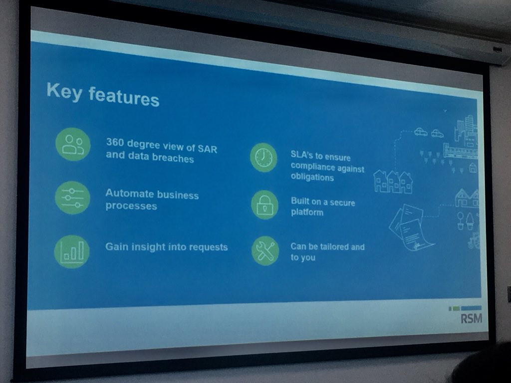 RSMUK's tweet photo. That’s a wrap for the @RSMUK & @MicrosoftUK #GDPR event. Thanks to all who joined and @Stevelyon_RSM, Steven Snaith, Mark Robertson and Jamie Barker for presenting. Contact us if you want to know more about #GDPRcompliance or the #GDPRapp - features below #RSMevents https://t.co/rdKEsZH60Q