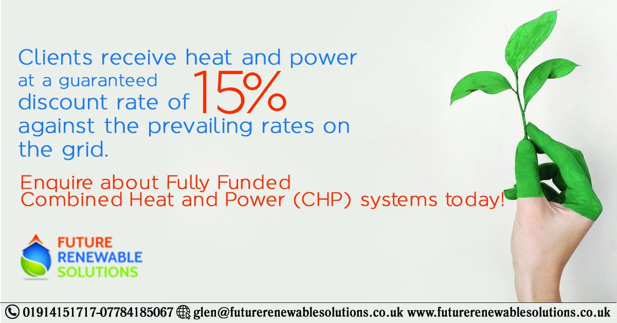 Fully Funded CHP available for your business today. HUGE Savings on energy expenditure
futurerenewablesolutions.co.uk/combined-heat-…
#CHP #FRS #15%Saving