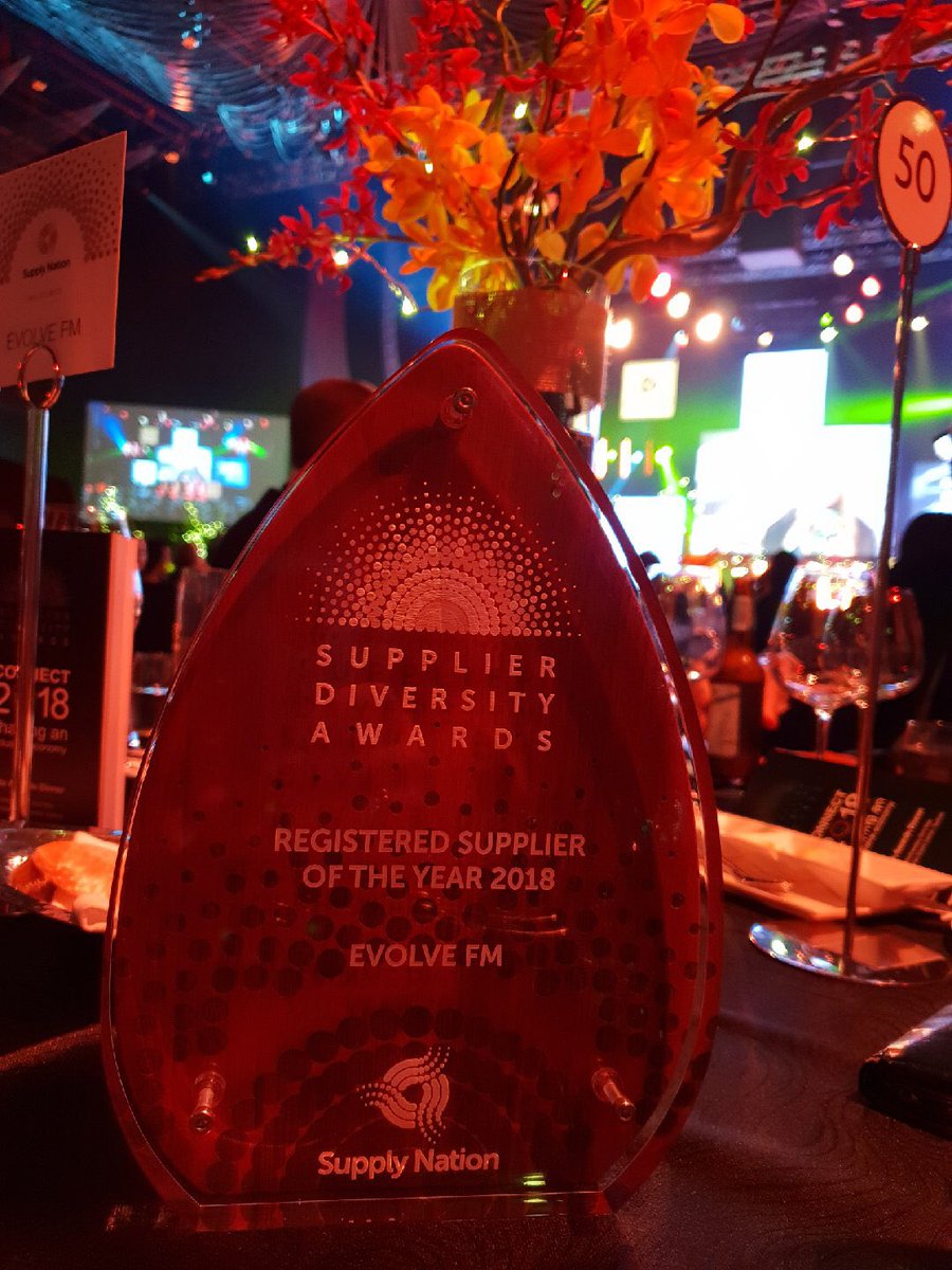 AdrienneRevai's tweet photo. Great night at Supply Nation Supplier Diversity Awards. Congratulations to Evolve FM and all other winners and nominees. https://t.co/7VJg0DvgEY