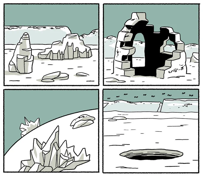 Here's a bit of my short comic from Pingu Zine! It's published by @Short_Box and it's full of cool people and it looks amazing. Pre-order here https://t.co/7HfKYUnS1X 