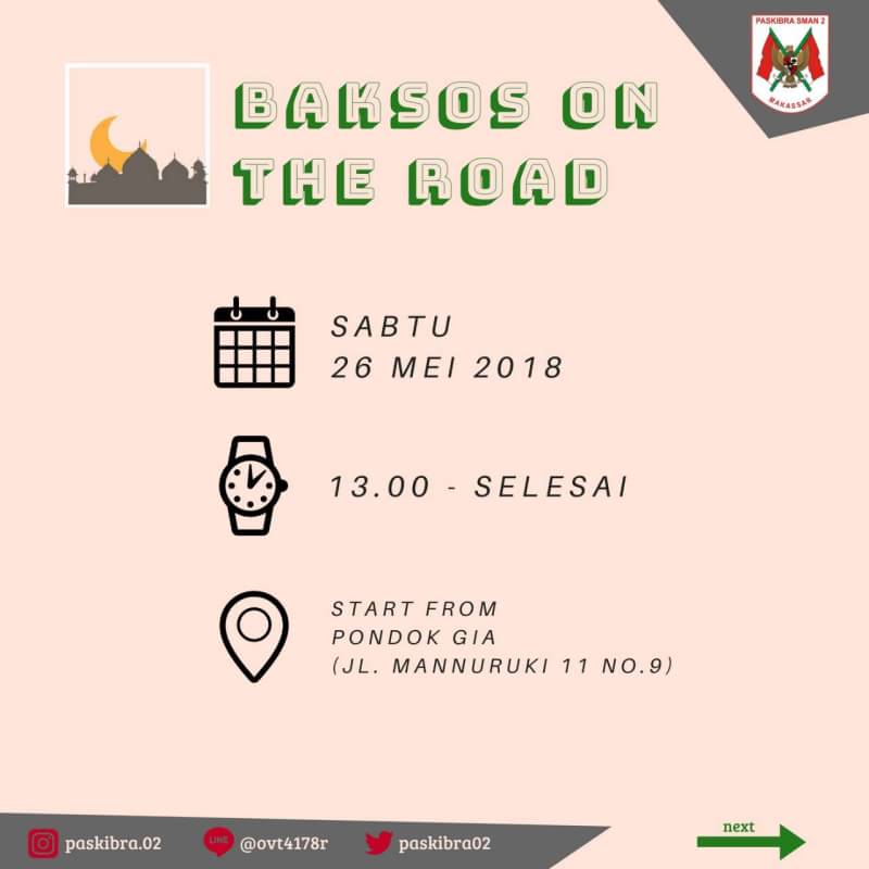 Paskibra02's tweet photo. Assalamualaikum Wr. Wb.🗯
.
Marhaban Ya Ramadan 😇
.
PASKIBRA SMAN 2 MAKASSAR mempersembahkan :

Baksos On The Road
"Together We Share Happiness" https://t.co/gfMgRGma4l