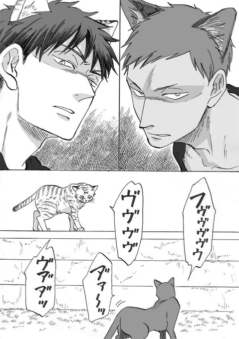 キスの日にのっかる野良猫実録漫画(代理黒子)帰省の際に遭遇して携帯を持っていなかった事に大変後悔したのであったとら猫と黒猫も実在のままだったんだぜ…描くしかなかろうよ 