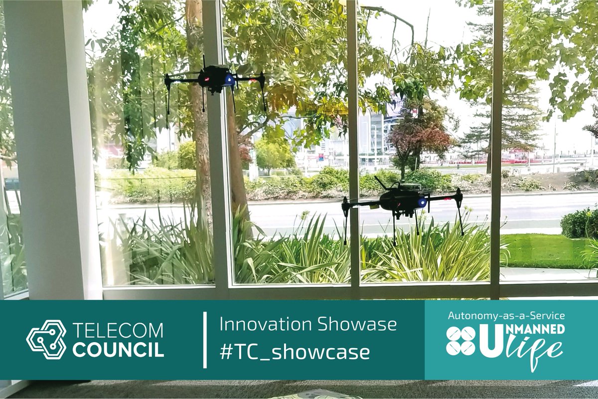 unmanned_life's tweet photo. Demo Day yesterday at @telecomcouncil  #TC_showcase. We demonstrated Autonomy-as-a-Service live in an indoors autonomous drone swarm operation as a taste of its agile capabilities. – the future is autonomous!  
➡️ https://t.co/jv3F702qQQ https://t.co/N3K26t6qgS