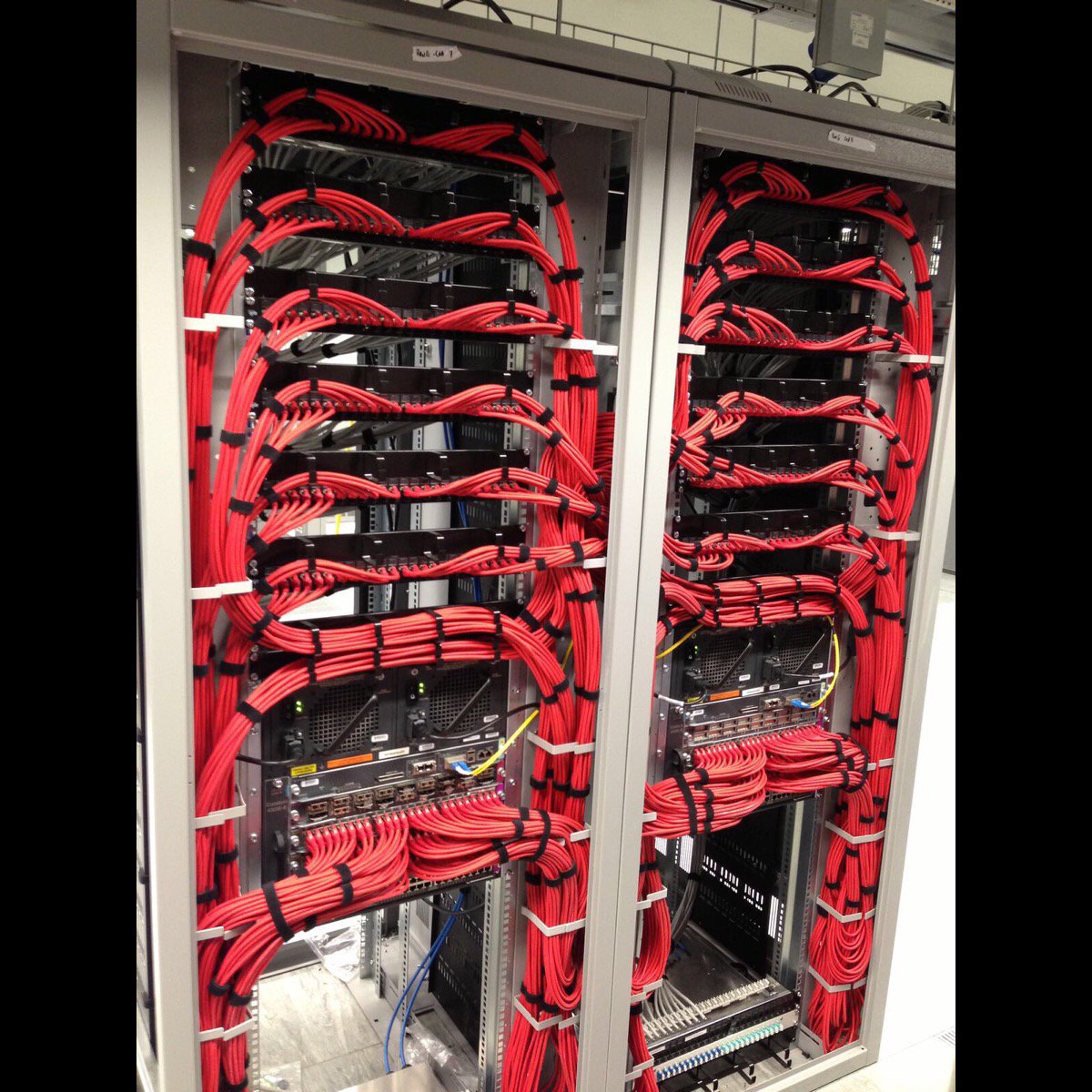 BSCLltd's tweet photo. A previous job of ours after installing 288 @MetzConnect_UK cat6a outlets we were asked to flood patch every port to provide redundancy. @ciscoDC
@Cisco @CiscoNetAcad #cat6a #metzconnect #patching #cablewednesday https://t.co/kEhR5m1upu