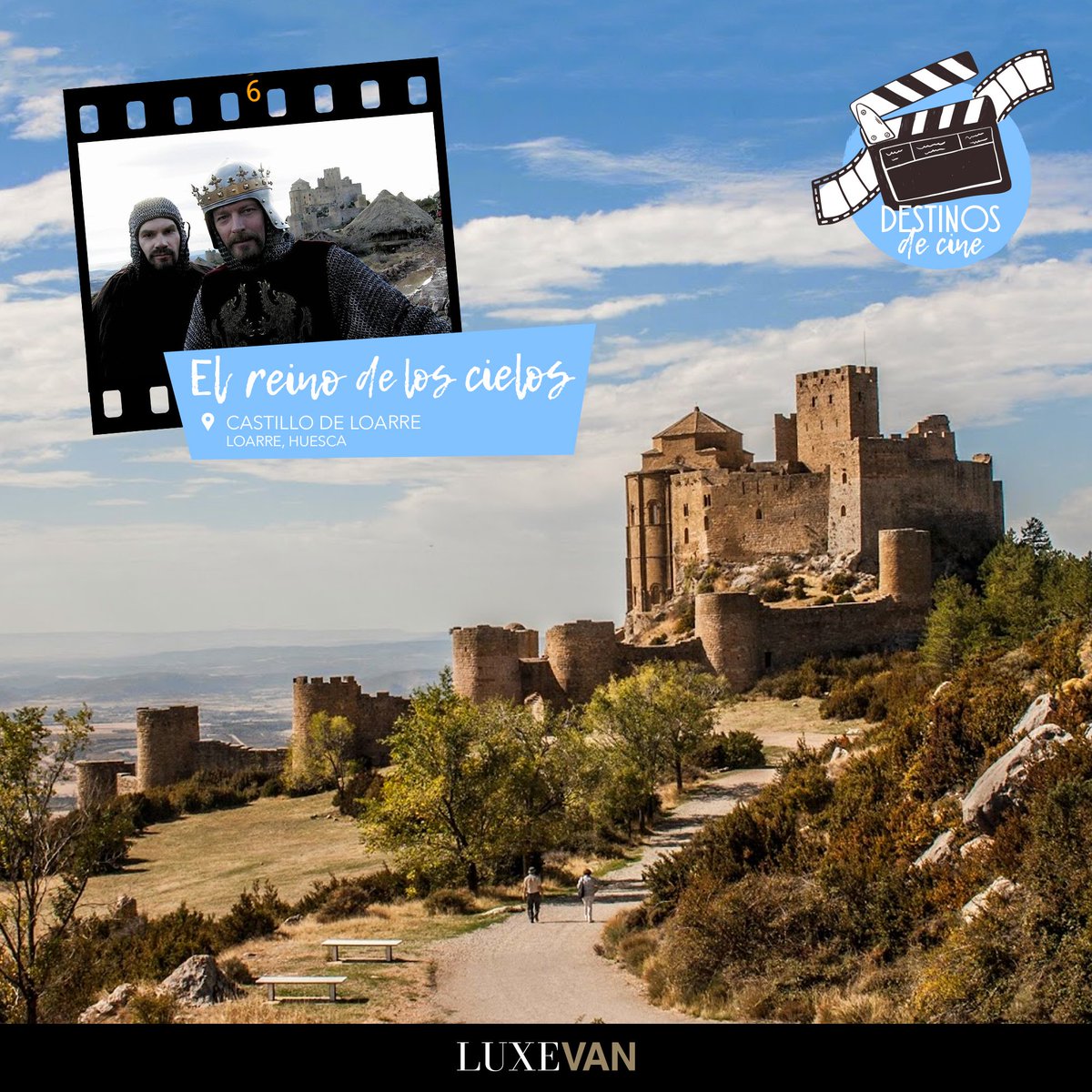 InfoLuxevan's tweet photo. El Castillo de Loarre, en Huesca, es uno de los lugares protagonistas de la conocida película de Ridley Scott, 'El reino de los cielos'🎬
En los alrededores de este castillo es donde Orlando Bloom modela su espada antes de embarcarse en su peregrinación⚔
#DestinosdeCine #Luxevan https://t.co/qdCtxDQjyd