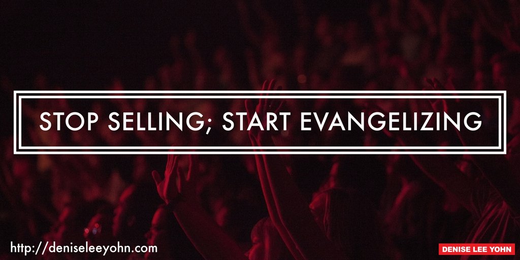 deniseleeyohn's tweet photo. i believe salespeople can (and should) be the ultimate brand evangelists: https://t.co/If0U6AxYT1 #brandevangelism https://t.co/VGsT9dNDg7