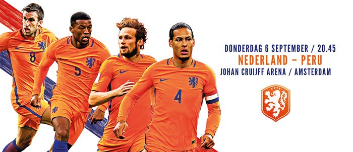 De kaartverkoop is gestart! Op 6 sept speelt <a href="/OnsOranje/">OnsOranje</a> de eerste interland tegen Peru. Het zal niet zomaar een friendly zijn; het wordt namelijk dé wedstrijd waarbij Sneijder nog 1x met Oranje in een volle ArenA zal spelen.
Bestel snel hier je kaarten: bit.ly/2LiLNex