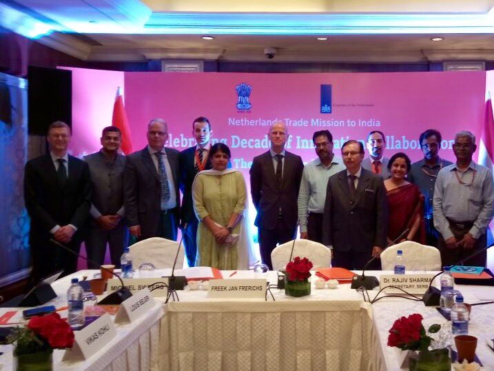 NeelimaDst's tweet photo. Indo Dutch Bilateral meeting .. Indian side rep by Sec DST ,DBT, Miety, and SERB.. An announcement on DST NWO Call on Urban Water Systems https://t.co/St85E4FetO