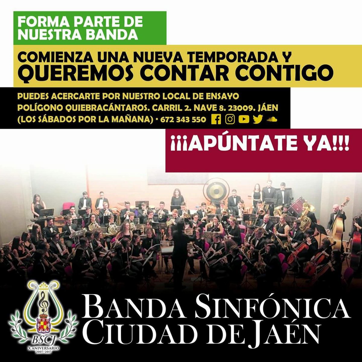 ¿Te gustaría ser Sinfónico? Contáctanos
<a href="/cpmramongaray/">CPM Ramón Garay</a> <a href="/CSMJaen/">CSM Andrés de Vandelvira de Jaén</a> <a href="/cemmecjaen/">cemmec</a> #BSCJ <a href="/SoftwareDELSOL/">TeamSystem | Software Delsol</a>