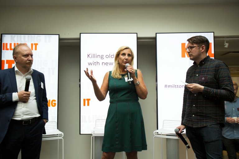 The temperature and atmosphere are hothothot! 🔥 Thank you for the stellar discussion about the Nordic media landscape transformation Gunilla Herlitz, <a href="/Villebla/">Ville Blåfield</a> and <a href="/arnoahosniemi/">Arno Ahosniemi</a> 💎💎💎 #milttonshowcase