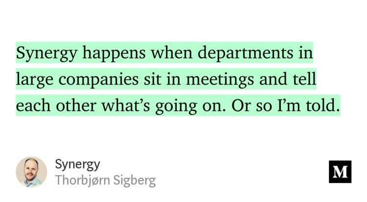 TSigberg's tweet photo. What have synergy done for you lately? #agile #management #prodmgmt  https://t.co/IdovvE6qad https://t.co/8NUUtmTZ69