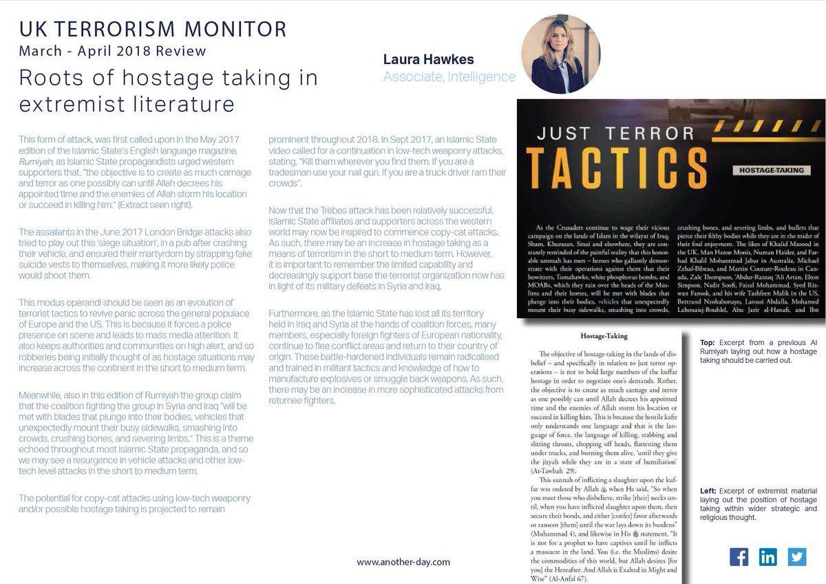 anotherday's tweet image. See attached inserts from our previous European Terror Monitor; focusing on terrorist incidents and developments from Mar to Apr. To sign up for the full monthly updates on crime and terror please subscribe to buff.ly/2Lpjg7a #terrorism #ISIS #Daesh #terror