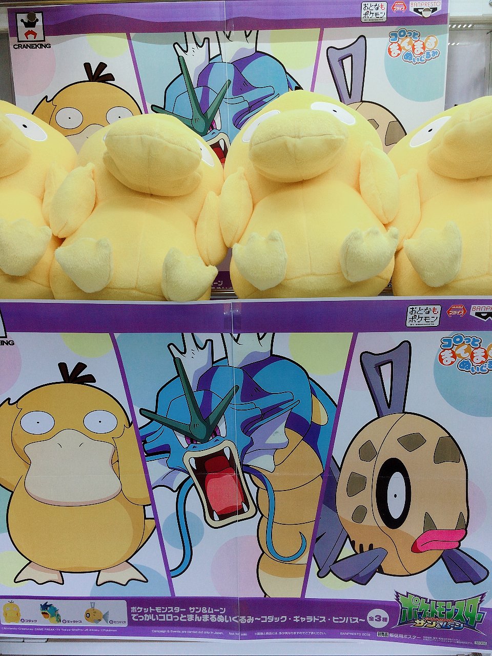 تويتر セガ弘前 على تويتر 本日登場 ポケットモンスターサン ムーン でっかいコロっとまんまるぬいぐるみ コダック ギャラドス ヒンバス 是非 コイキングを進化させてあげて下さい コダック ギャラドス ヒンバス セガ弘前 T Co