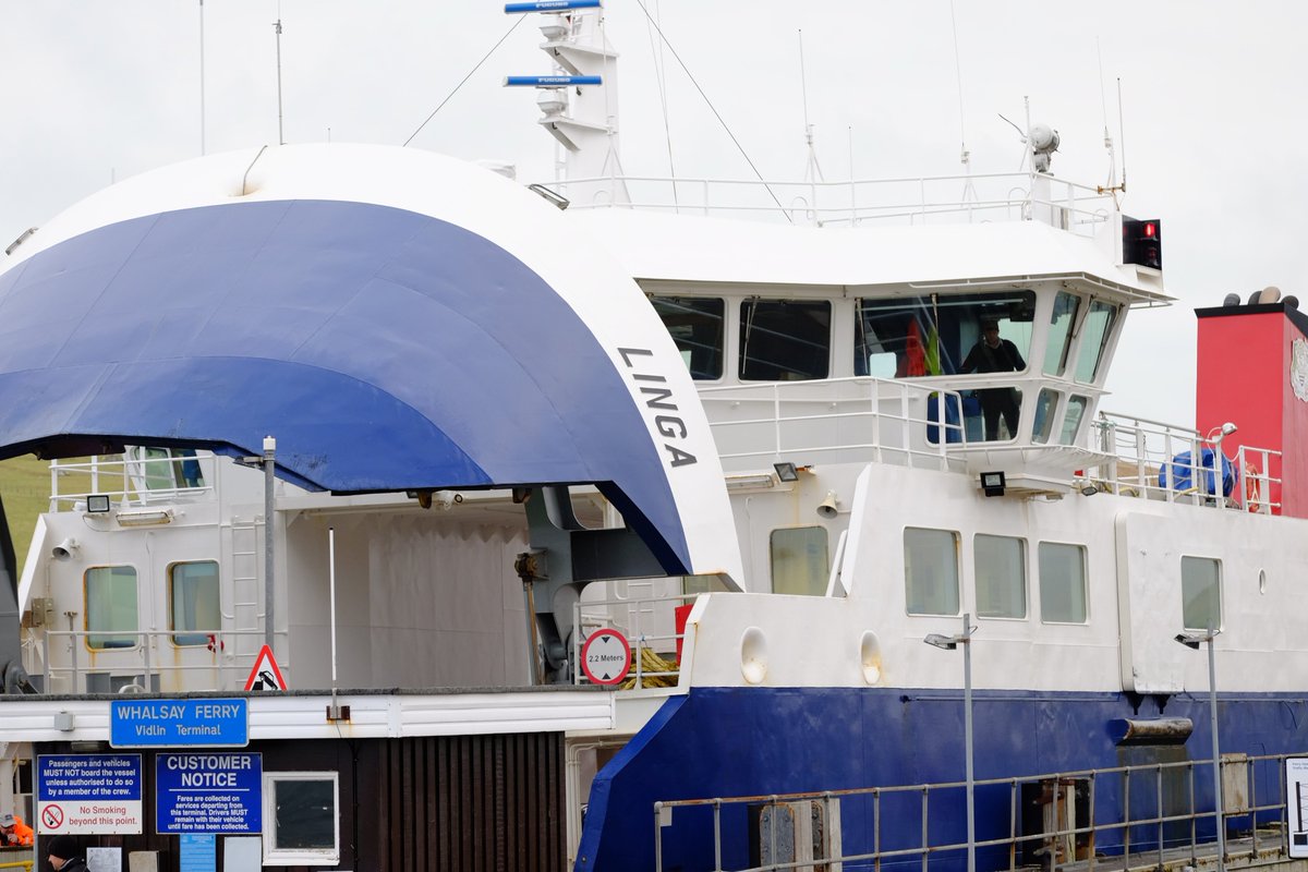 ShetIslandsCll's tweet photo. β οΈ#SICFerries notice: #Whalsay route is currently operating with a single vessel, MV Linga, to and from #Vidlin terminal, due to ongoing fault on the MV Hendra. Prior bookings are currently suspended. Apologies. Voicebank: 01595 743973. #Shetland https://t.co/GWm5FQSkb4