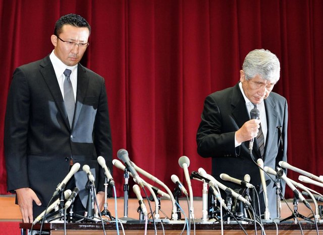 日大 内田前監督と井上コーチが会見 反則指示を改めて否定