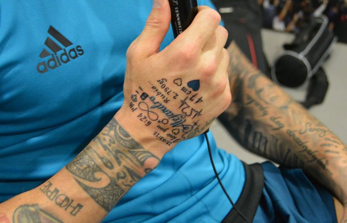 nuevo tatuaje de Sergio Ramos