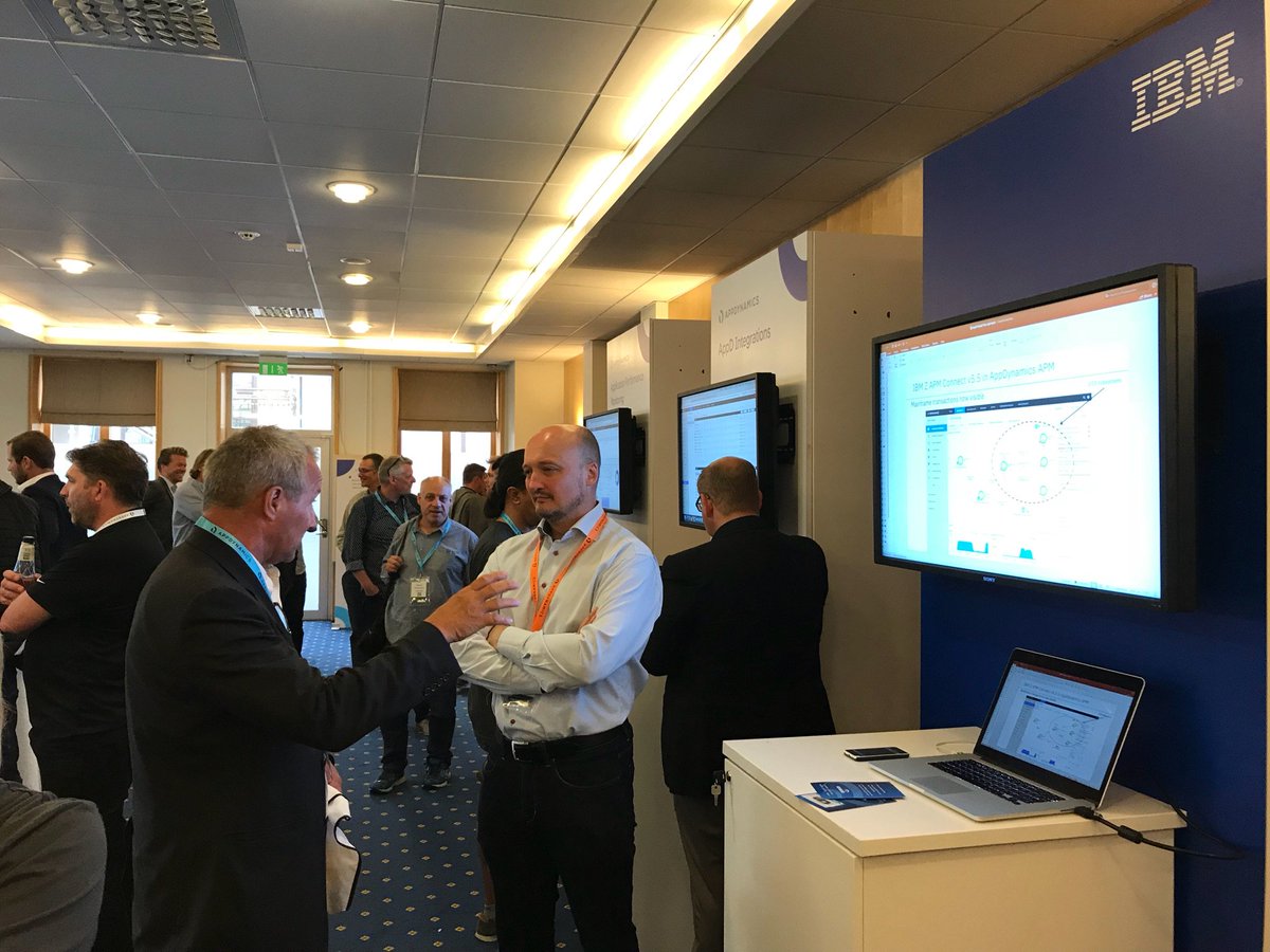 Very busy lunch at #AppDGlobalTour Stockholm talking to lots of clients about ibm.biz/ZAPMConnect on #IBMZ with <a href="/scooter_ibm/">Simon Coote</a>
